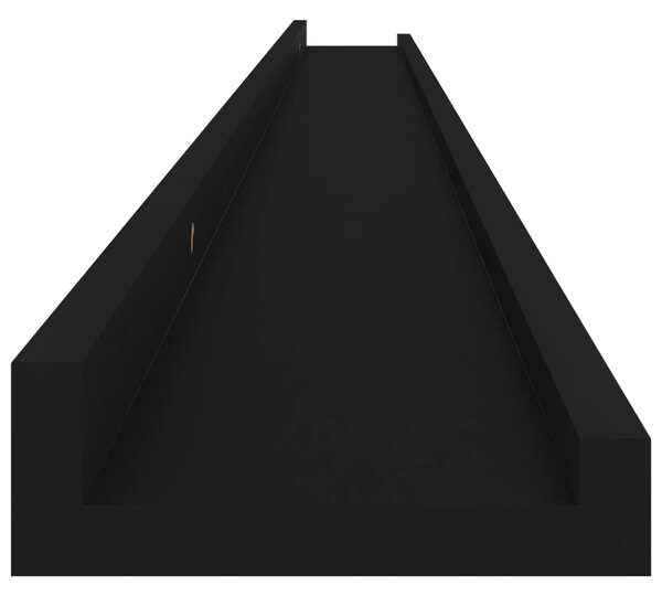 2 db fekete fali polc 115 x 9 x 3 cm