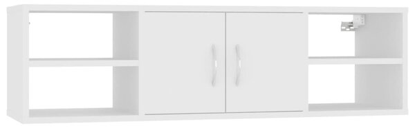 Fehér szerelt fa fali polc 102 x 30 x 29 cm