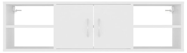 Fehér szerelt fa fali polc 102 x 30 x 29 cm