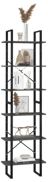 2 db szürke forgácslap tárolópolc 60 x 30 x 210 cm