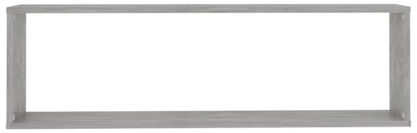 2 db betonszürke szerelt fa fali polc 100 x 15 x 30 cm