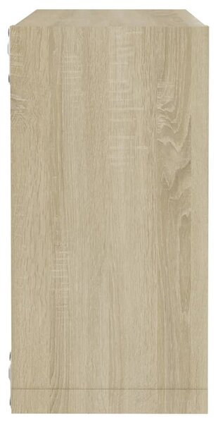 4 db sonoma-tölgyszínű fali kockapolc 30 x 15 x 30 cm