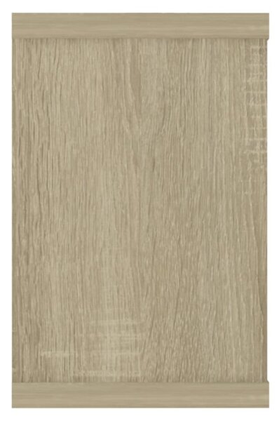 2 db sonoma tölgy szerelt fa négyszögű fali polc 60x15x23 cm