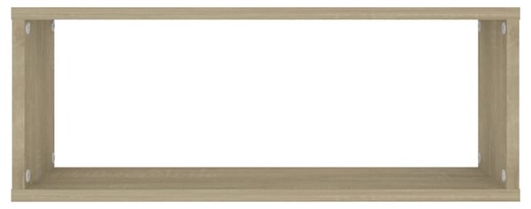 2 db sonoma tölgy szerelt fa négyszögű fali polc 60x15x23 cm