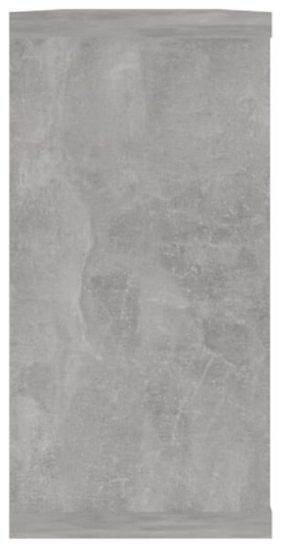 2 db betonszürke szerelt fa fali polc 100 x 15 x 30 cm