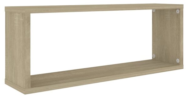 2 db sonoma tölgy szerelt fa négyszögű fali polc 60x15x23 cm