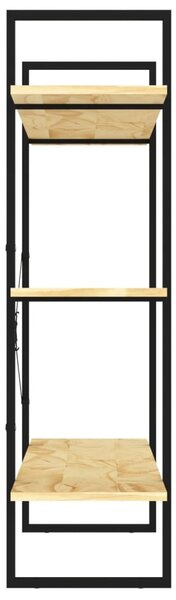 Háromszintes tömör fenyőfa könyvszekrény 100 x 30 x 105 cm