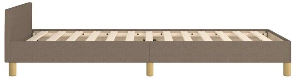 VidaXL tópszínű szövet ágykeret fejtámlával 90x190 cm