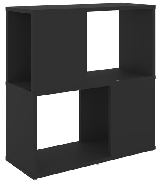 Fekete szerelt fa könyvszekrény 60 x 24 x 63 cm