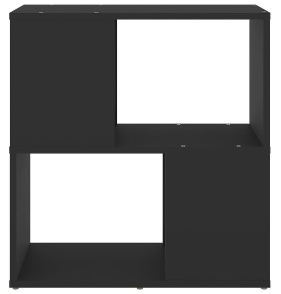 Fekete szerelt fa könyvszekrény 60 x 24 x 63 cm