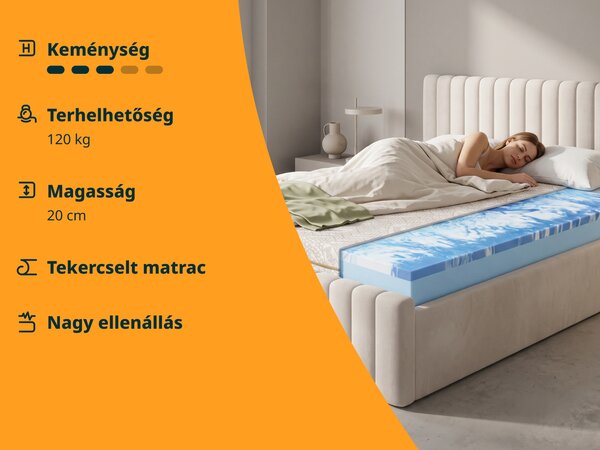 FROZEA habszivacs matrac 80x200 - NoStress huzat