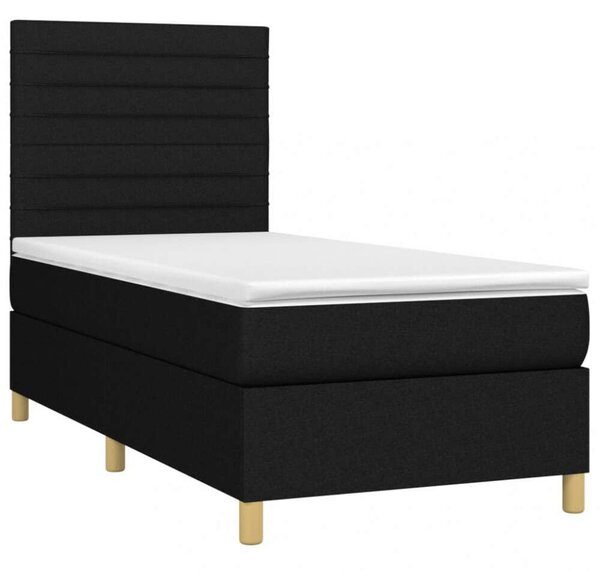 VidaXL Ágy - Fekete Szövet - 80x200 cm