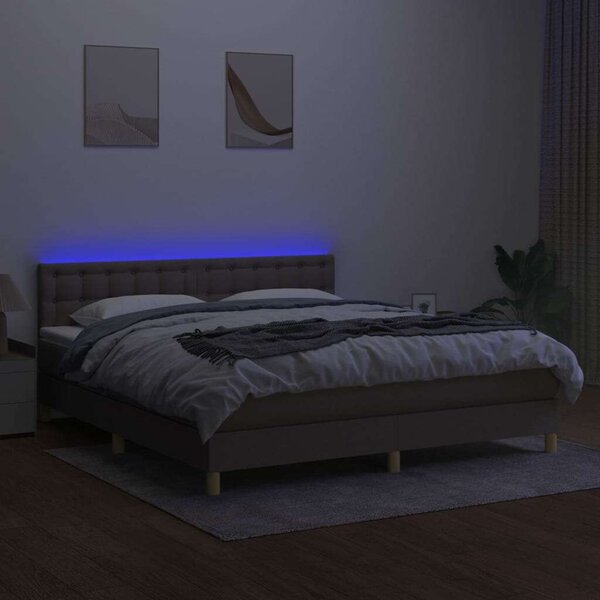 VidaXL LED-es Ágy Matraccal - 180x200 cm