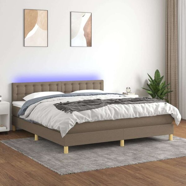 VidaXL LED-es Ágy Matraccal - 180x200 cm