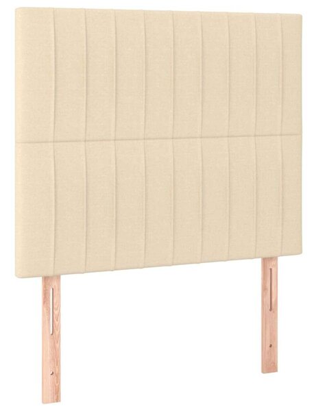 VidaXL krémszínű szövet rugós ágy matraccal 100 x 200 cm
