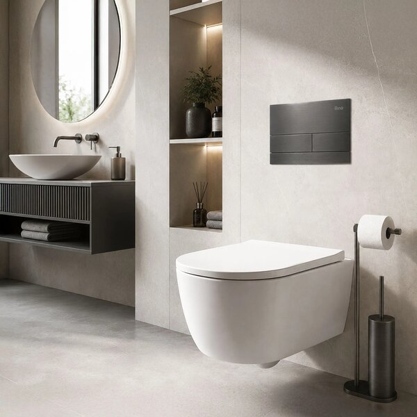 WC öblítő gomb K011A-Q és Slim024N Rea T Titan