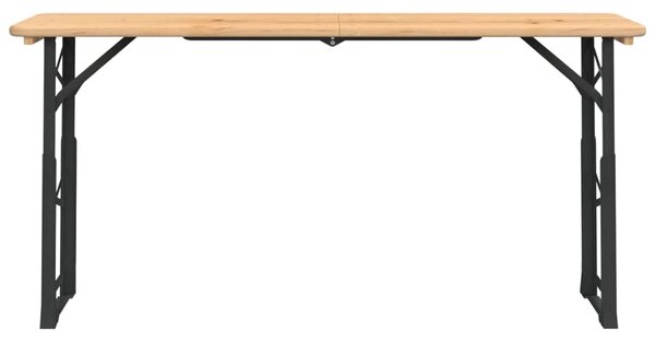 Tömör fenyőfa összecsukható sörözőasztal 170 x 50 x 75/105 cm