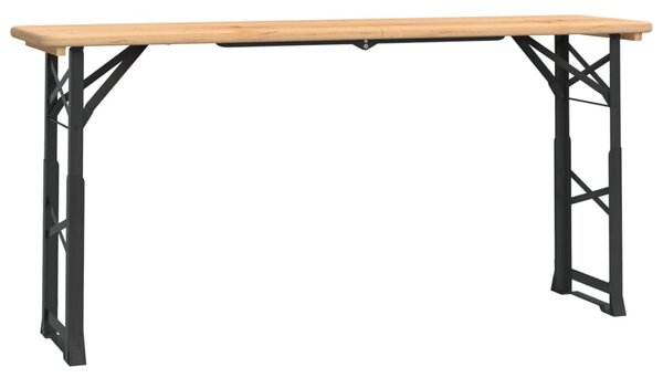 Tömör fenyőfa összecsukható sörözőasztal 170 x 50 x 75/105 cm