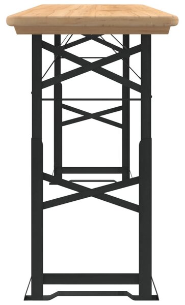 Tömör fenyőfa összecsukható sörözőasztal 170 x 50 x 75/105 cm