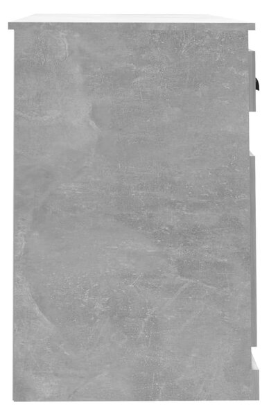 Betonszürke szerelt fa íróasztal fiókkal 115x50x75 cm