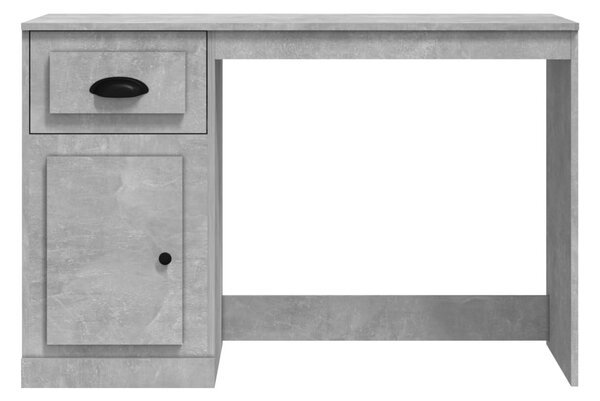 Betonszürke szerelt fa íróasztal fiókkal 115x50x75 cm