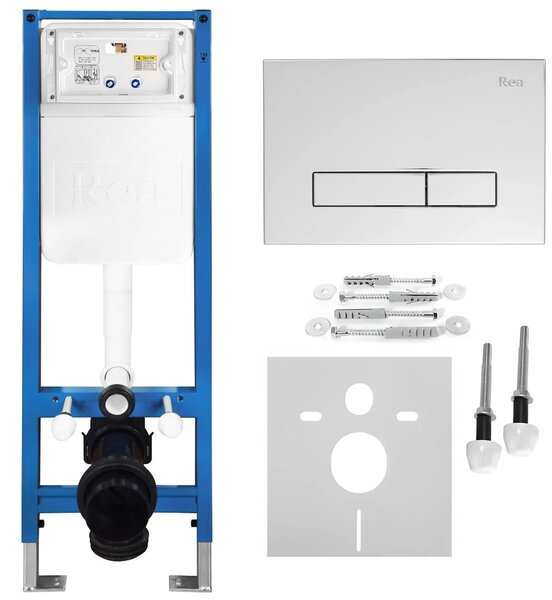 Beépíthető WC Tartókeret Szett Slim 024N HD Chrome Nyomólappal