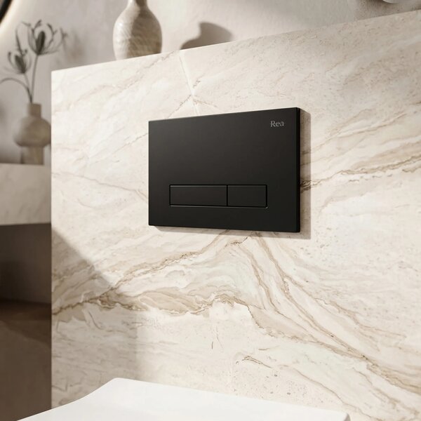 Beépíthető WC Tartókeret Szett Slim 024N HD Black Nyomólappal