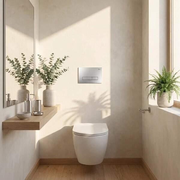 Beépíthető WC Tartókeret Szett Slim 024N HD Satin Nyomólappal