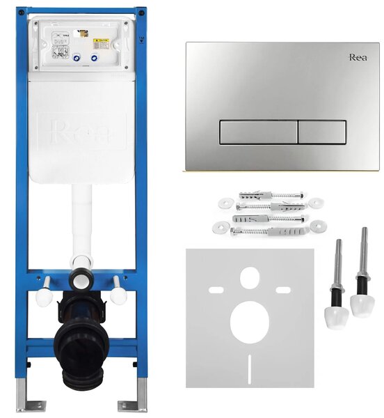 Beépíthető WC Tartókeret Szett Slim 024N HD Satin Nyomólappal