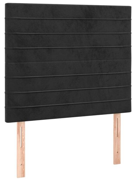 VidaXL Ágy - Fekete Bársony - 90x190 cm - LED