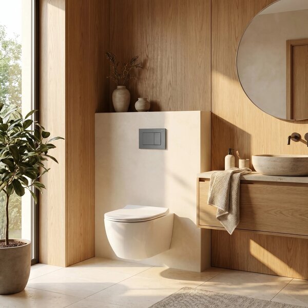 Beépíthető WC Tartókeret Szett Slim 024N J Titan Nyomólappal