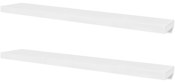 4 db fehér fali polc 120 cm