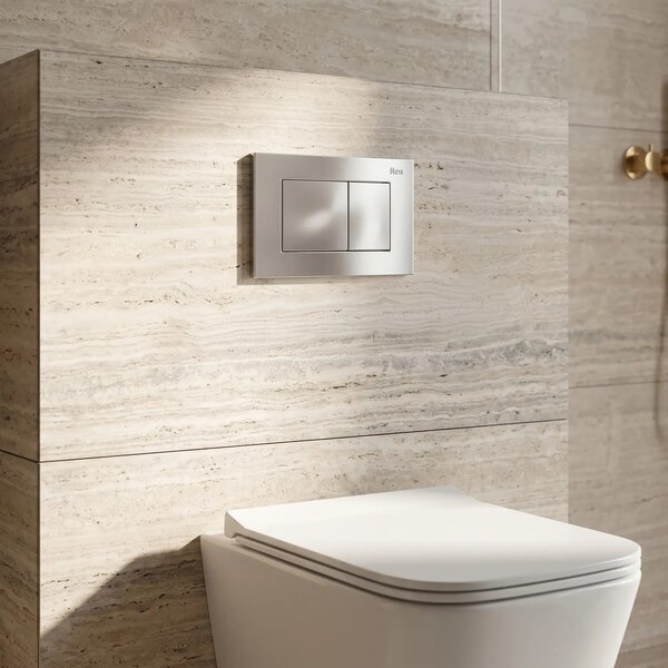Beépíthető WC Tartókeret Szett Slim 024N J Satin Nyomólappal