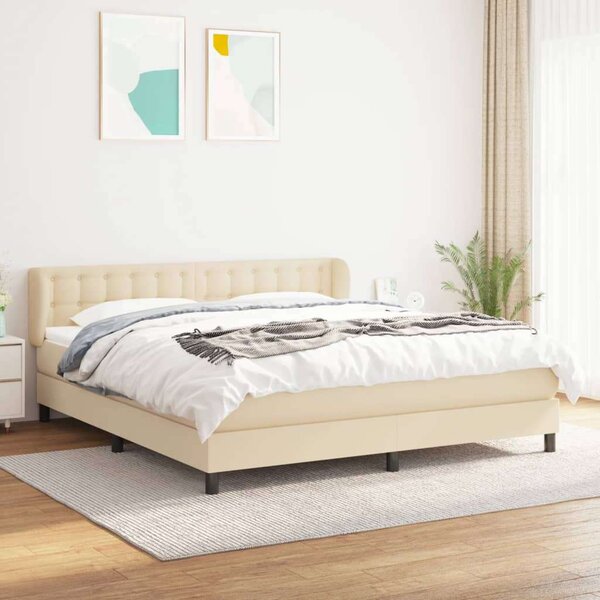 VidaXL Krémszínű Ágy Matraccal - 180x200 cm