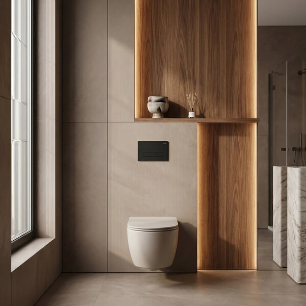 WC öblítő gomb Rea HD K011A-Q és Slim 024N Black