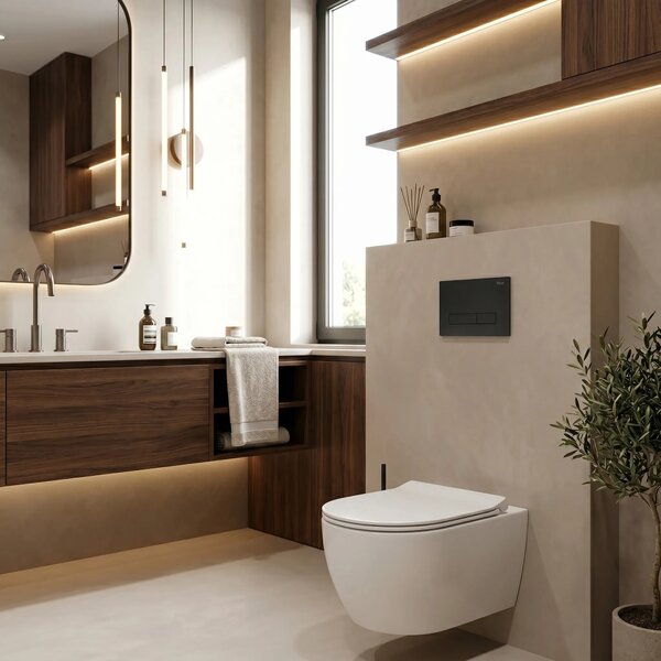WC öblítő gomb Rea HD K011A-Q és Slim 024N Black