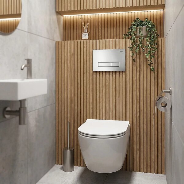 WC öblítő gomb Rea HD K011A-Q and Slim 024N Satin