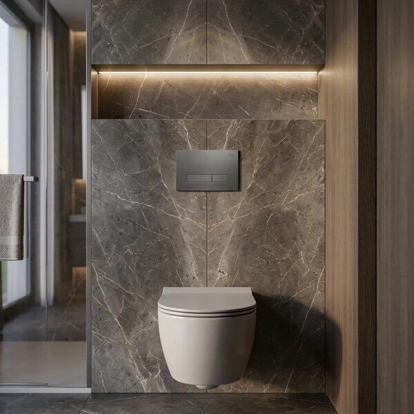 Beépíthető WC Tartókeret Szett Slim 024N HD Titan Nyomólappal