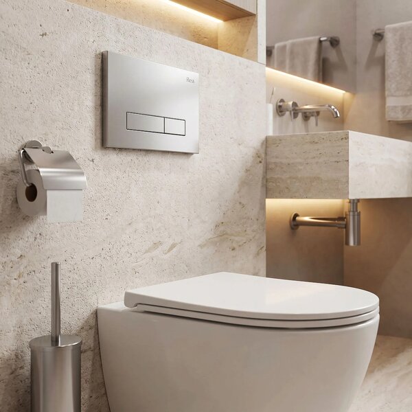 WC öblítő gomb Rea HD K011A-Q and Slim 024N Satin