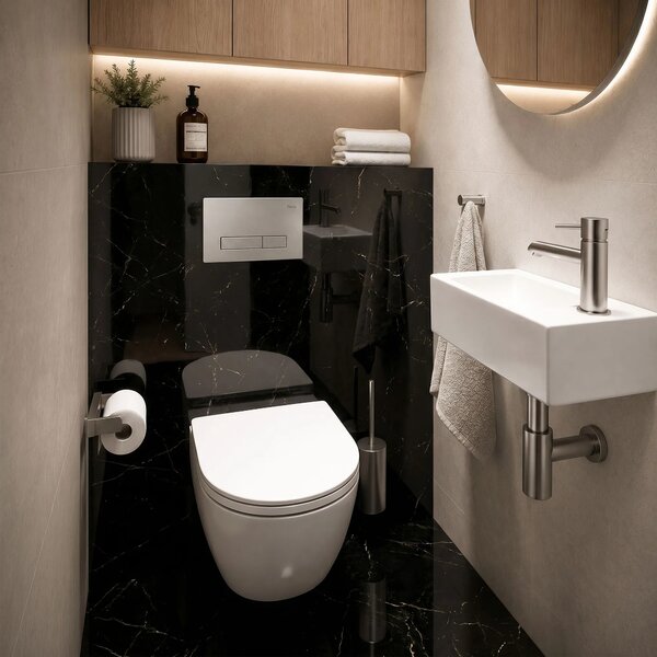 WC öblítő gomb Rea HD K011A-Q and Slim 024N Satin