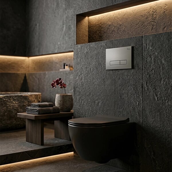 Beépíthető WC Tartókeret Szett Slim 024N HD Titan Nyomólappal