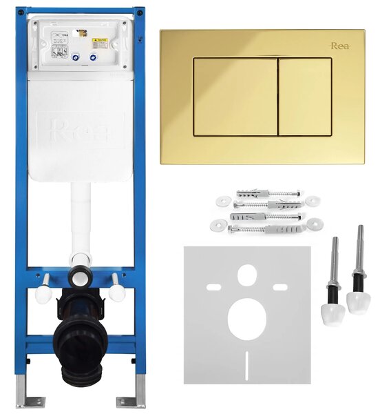 Beépíthető WC Tartókeret Szett Slim 024N J Gold Nyomólappal