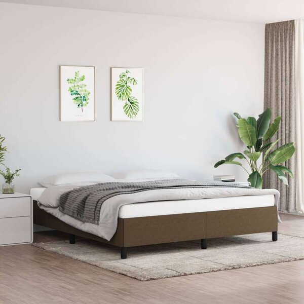 VidaXL sötétbarna szövet ágykeret 160 x 200 cm