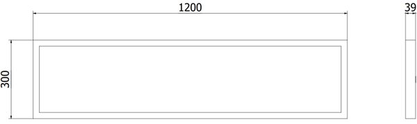 Mexen Brill-S, mennyezeti LED panel 120×30 cm, 36 W, semleges fehér 4000K, L207-120-030-3640-70