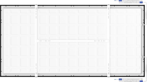 Mexen Brill-S, mennyezeti LED panel 120×60 cm, 60 W, semleges fehér 4000K, L207-120-060-6040-70