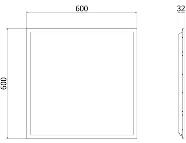 Mexen Brill+, mennyezeti LED panel 60×60 cm, 48 W, hideg fehér 6500K, L201-060-060-4865-20