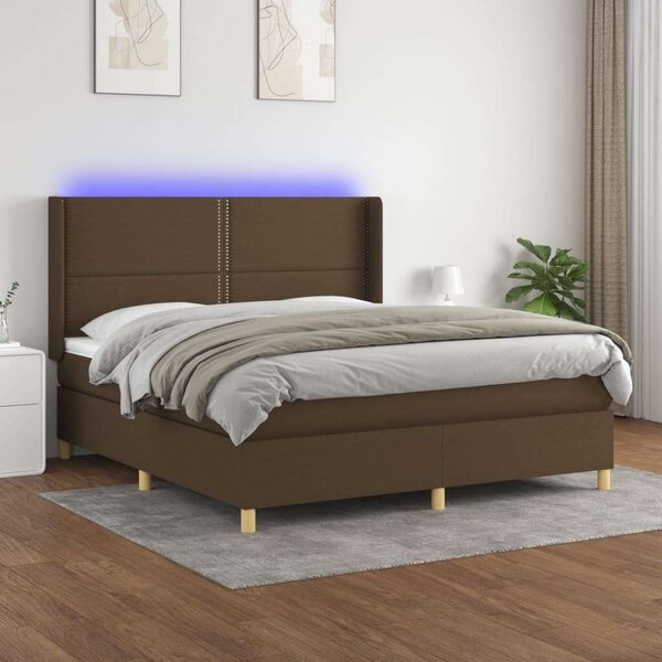 VidaXL LED-es Ágy - Barna - 180x200 cm