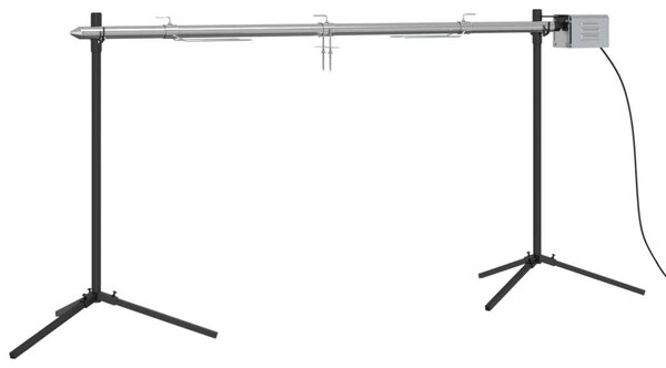 VidaXL Automata Forgó Grill - Rozsdamentes Acél - 150cm