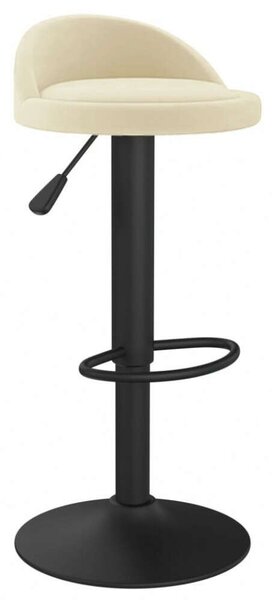VidaXL Bársonybárszék - Krémszínű - 2 db