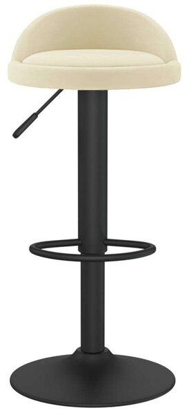 VidaXL Bársonybárszék - Krémszínű - 2 db